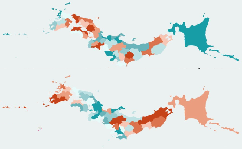 Featured image of post 階級区分図とコロプレス・マップ - データ処理と地図表現の違い