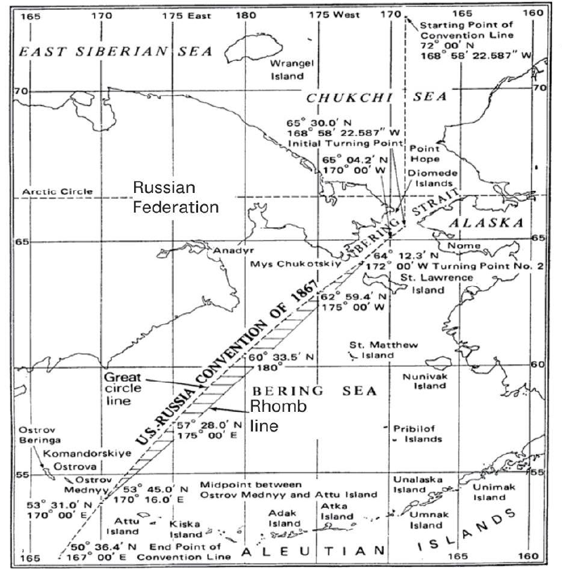 Featured image of post 地図の投影法が国境を変えた日 - 1990年の米ソ海洋境界協定と、地図投影法の解釈