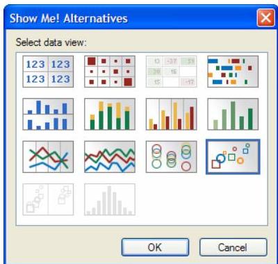 Show Me Alternativesの選択画面
