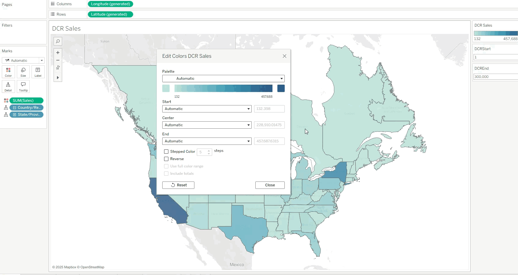 Dynamic Color Ranges