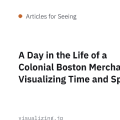 A Day in the Life of a Colonial Boston Merchant: Visualizing Time and Space