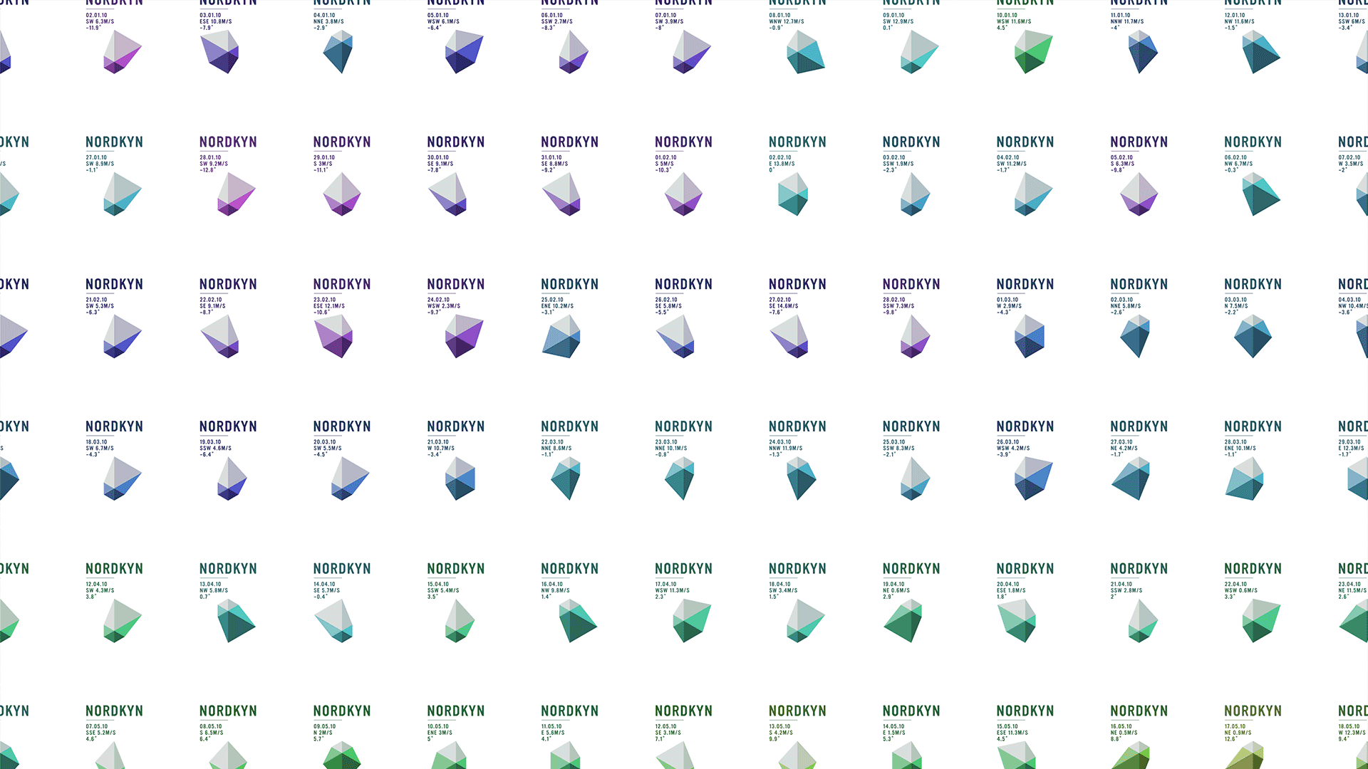 生成されたロゴ群